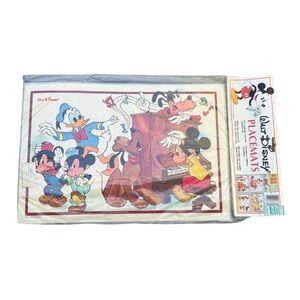 Vintage Disney Placemats – Set of 4 (Mickey, Minnie, Donald, Daisy, Pluto)